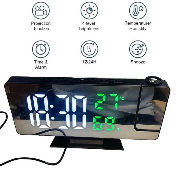 180° Arm Projection Digital Alarm Clock The “Rest” Day